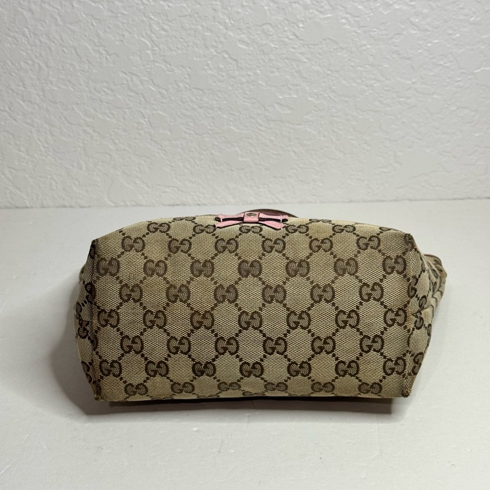 GUCCI GG Monogram Mini Zoo Bird Tote Pink - Picture 7 of 16